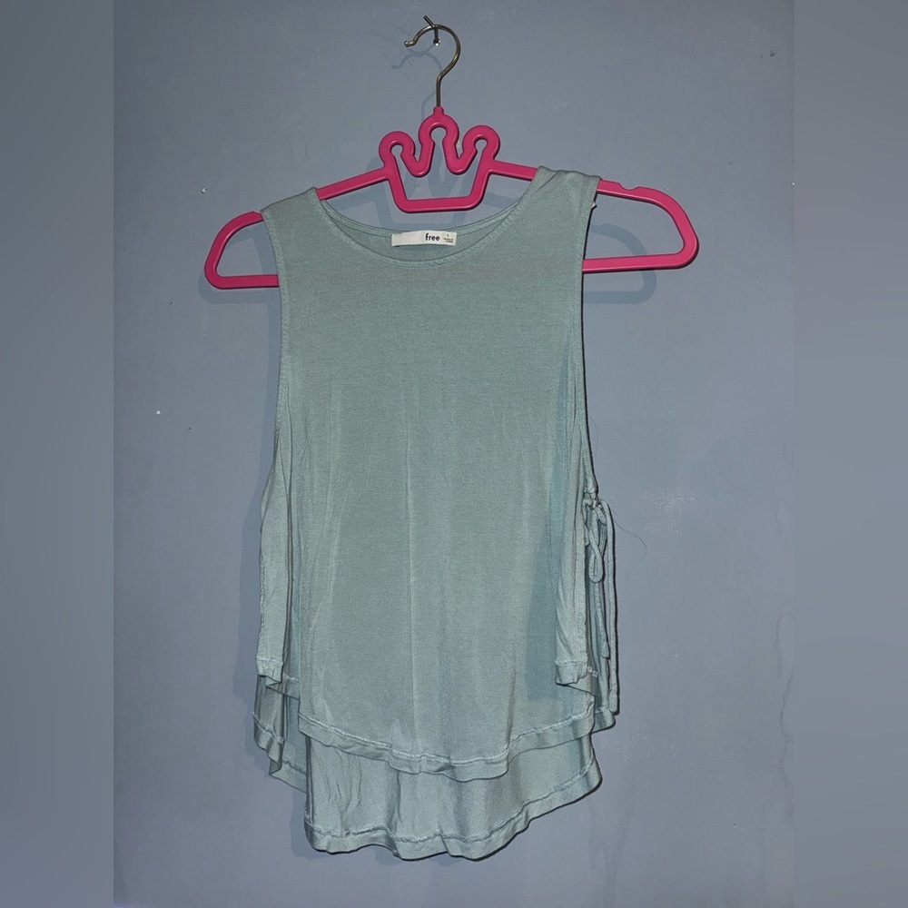 ‘Free’ Women's Teal Sleeveless Tank Top, small